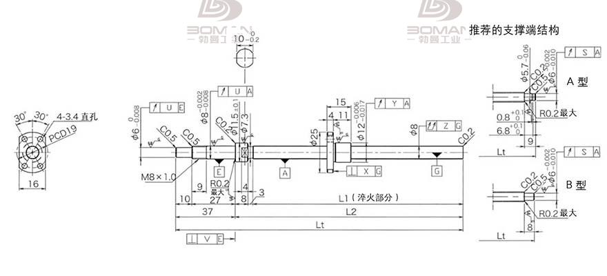 KURODA DP0801JS-HDNR-0260B-C3F 黑田丝杆产地