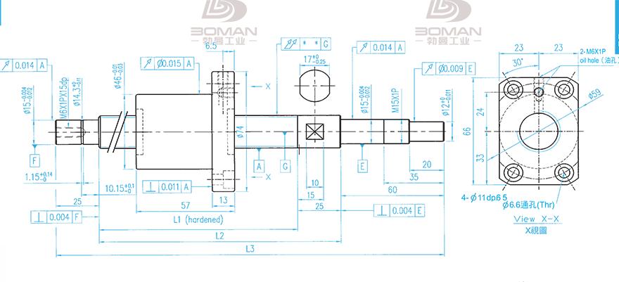 TBI XSVR02010B1DGC5-599-P1 tbi丝杆轴承座尺寸